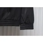 Moncler Cotton Hooded Jacket With Front And Rear Lettering Logo Black