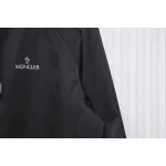 Moncler Cotton Hooded Jacket With Front And Rear Lettering Logo Black