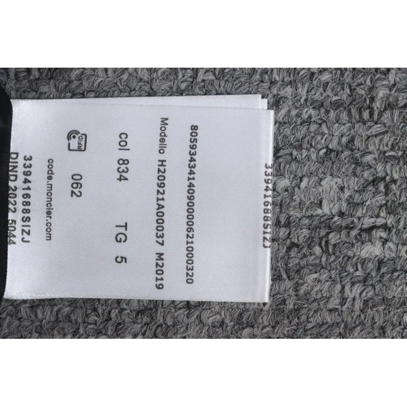 Moncler Cotton Hooded Jacket With Front And Rear Lettering Logo Black
