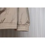 Moncler Cotton Hooded Jacket With Front And Rear Lettering Logo Khaki