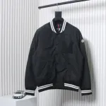 Moncler Lateltin M Logo College Style Down Jacket Black