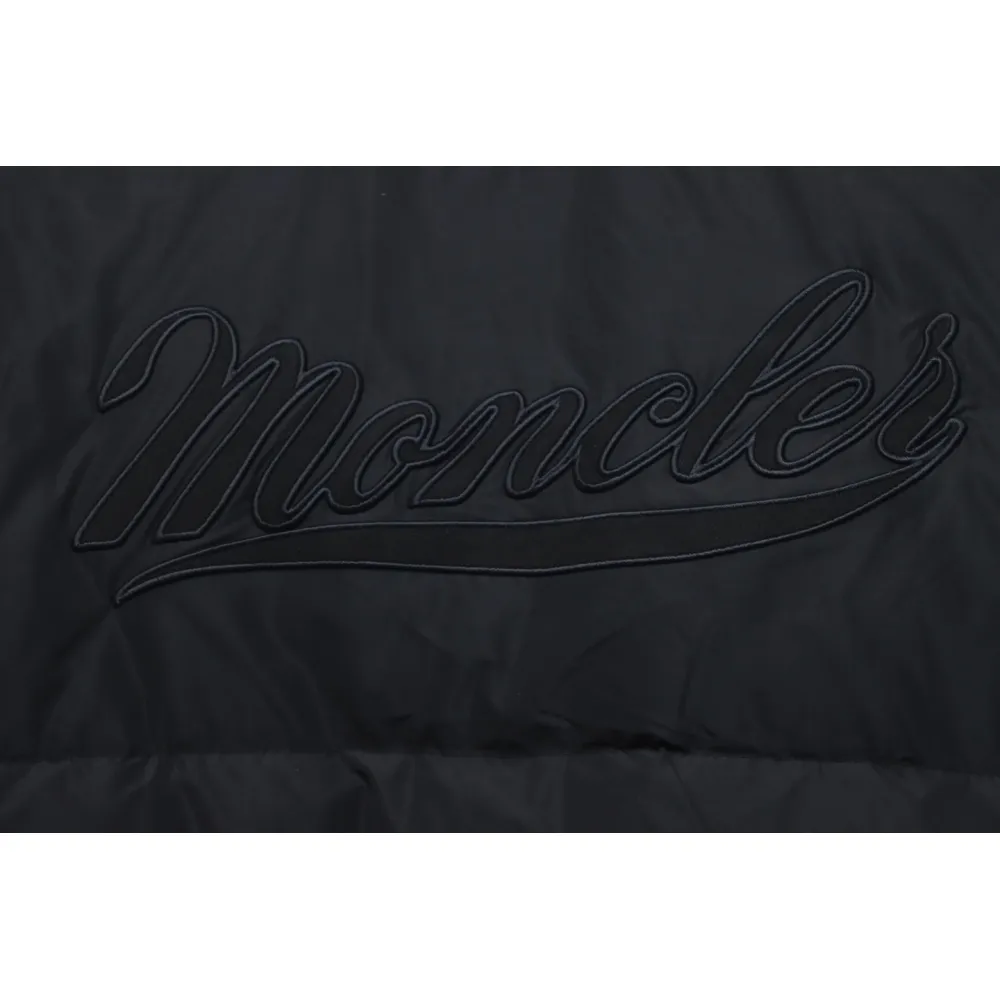 Moncler Lateltin M Logo College Style Down Jacket Black