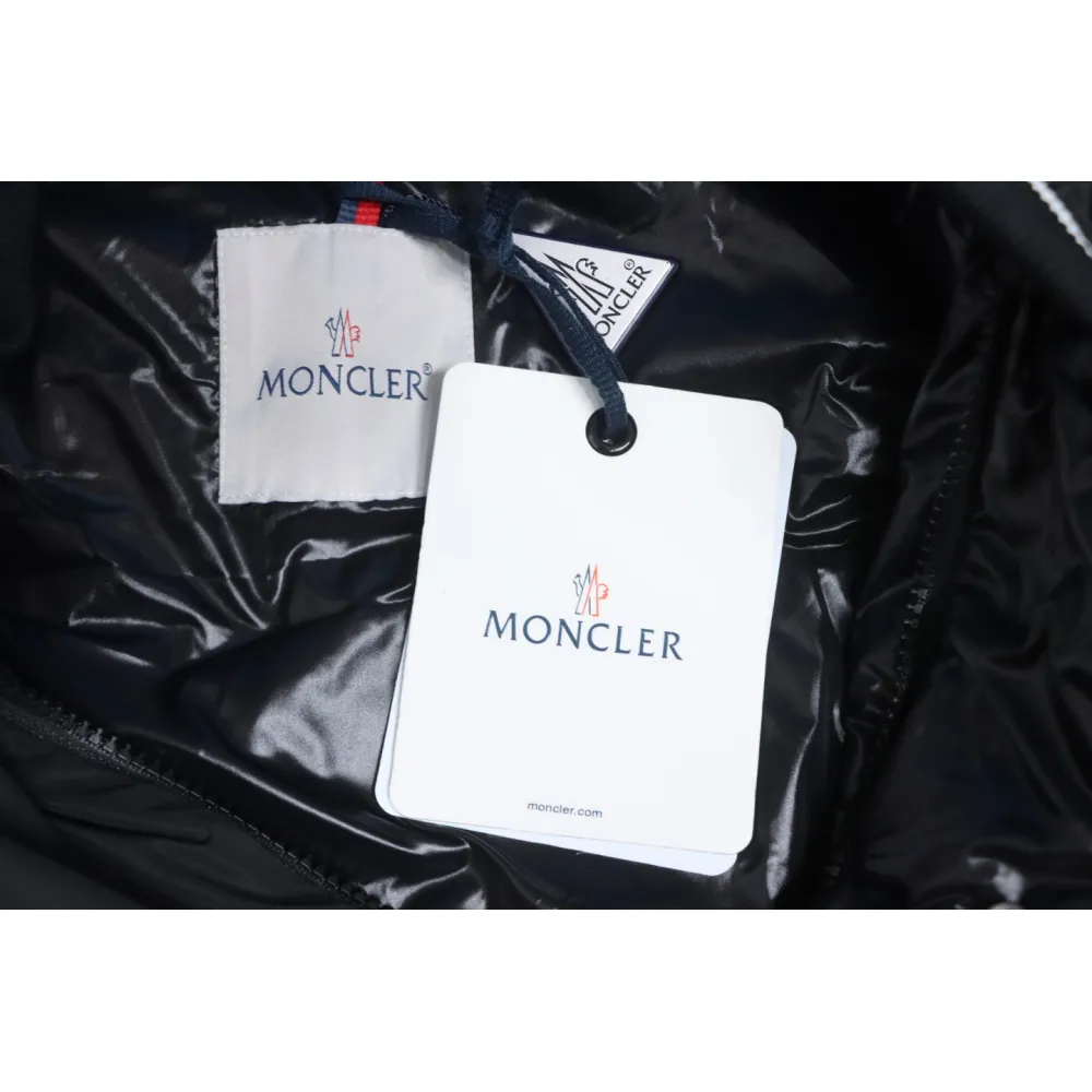 Moncler Lateltin M Logo College Style Down Jacket Black