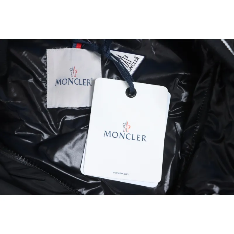 Moncler Lateltin M Logo College Style Down Jacket Black