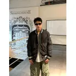 Moncler Lateltin M Logo College Style Down Jacket Black