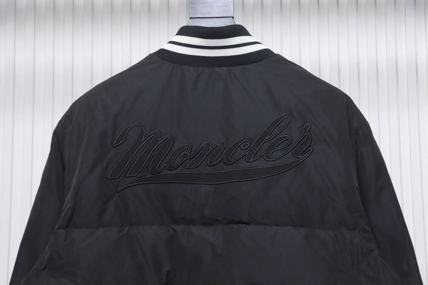 Moncler Lateltin M Logo College Style Down Jacket Black