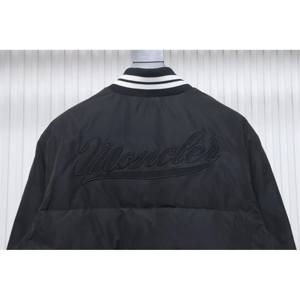 Moncler Lateltin M Logo College Style Down Jacket Black