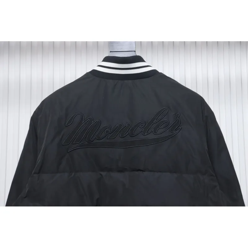 Moncler Lateltin M Logo College Style Down Jacket Black