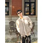 Moncler Lateltin M Logo College Style Down Jacket Khaki