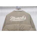 Moncler Lateltin M Logo College Style Down Jacket Khaki