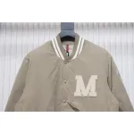 Moncler Lateltin M Logo College Style Down Jacket Khaki