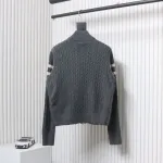 Moncler Spliced ​Woolen Sleeves Stand Collar Thin Down Jacket Grey
