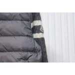 Moncler Spliced ​Woolen Sleeves Stand Collar Thin Down Jacket Grey