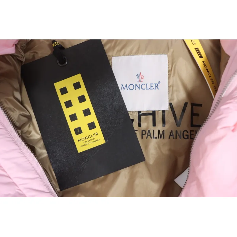 Moncler x Antora Joint Short Stand Collar Down Jacket Pink