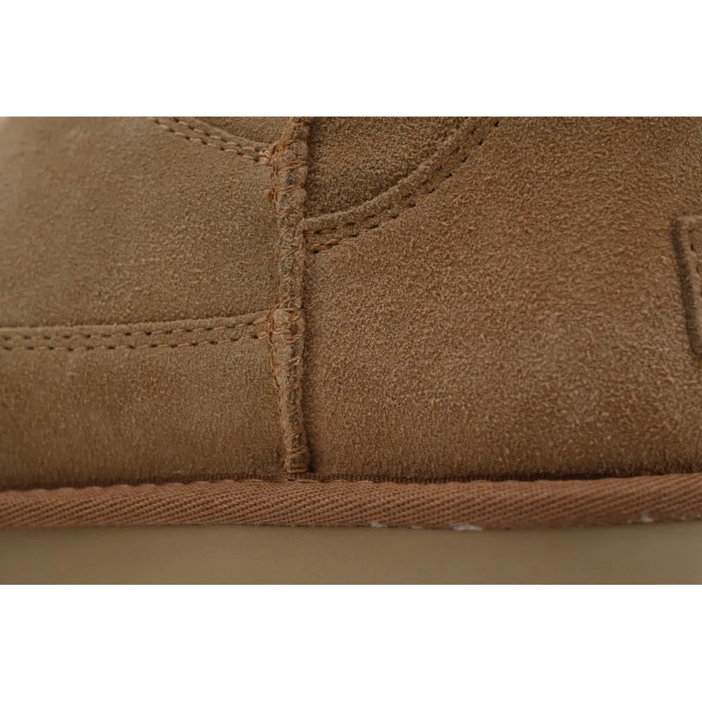 Sleeve Elastic Chestnut Round Toe Ankle Boots 1158051