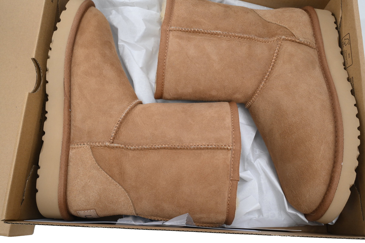 Warm High-top Snow Boots Classic Short Maroon Brown 1016223