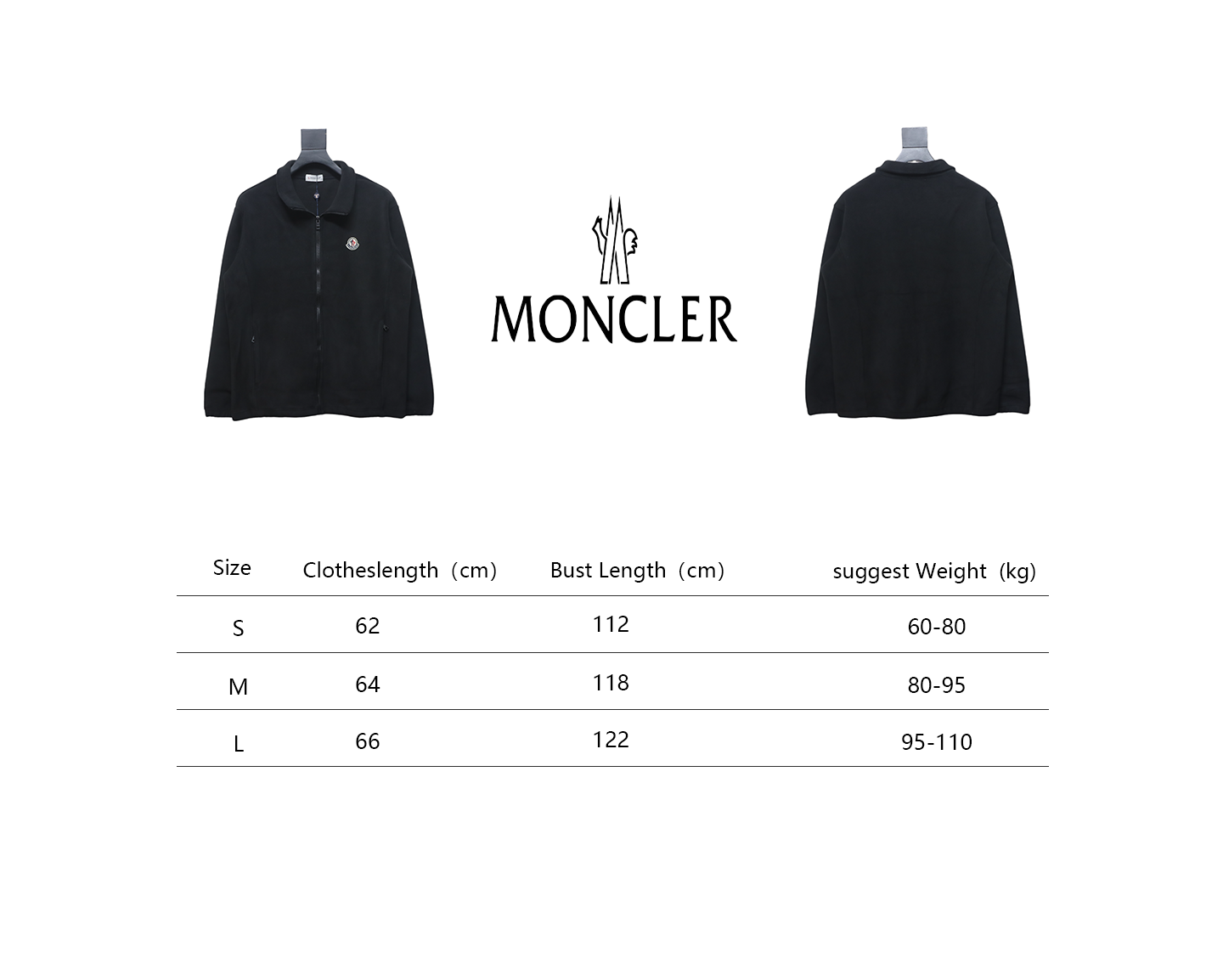 Moncler Grain Fleece Jacket Black