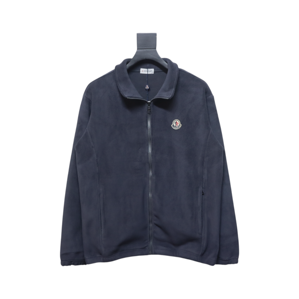 Moncler Grain Fleece Jacket Dark Blue