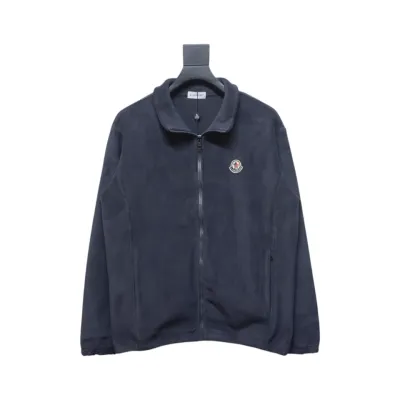 Moncler Grain Fleece Jacket Dark Blue 01