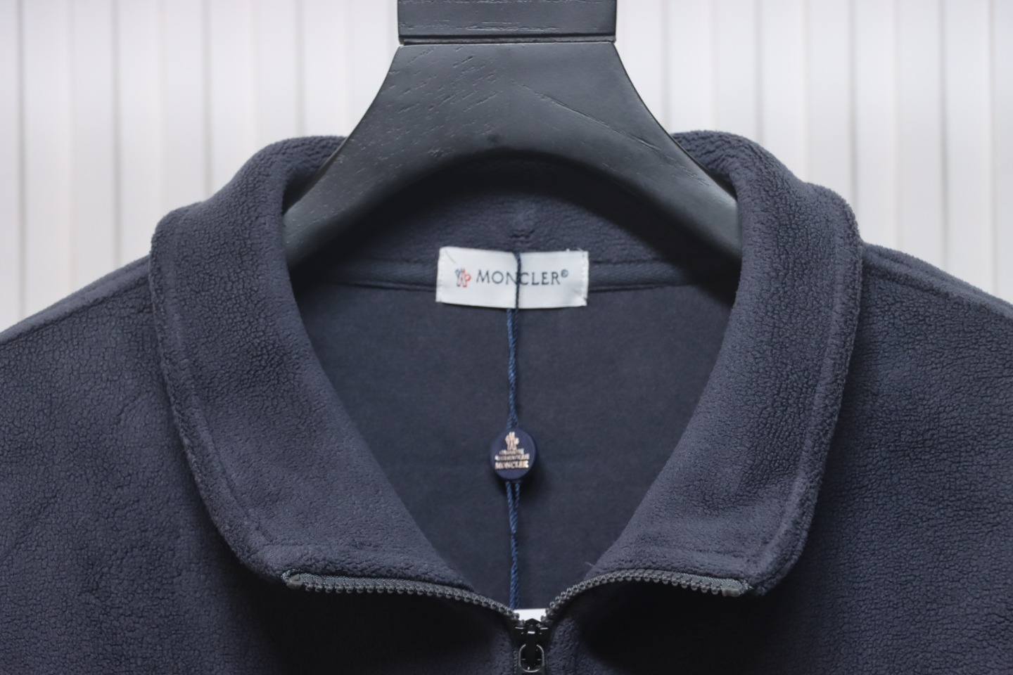 Moncler Grain Fleece Jacket Dark Blue