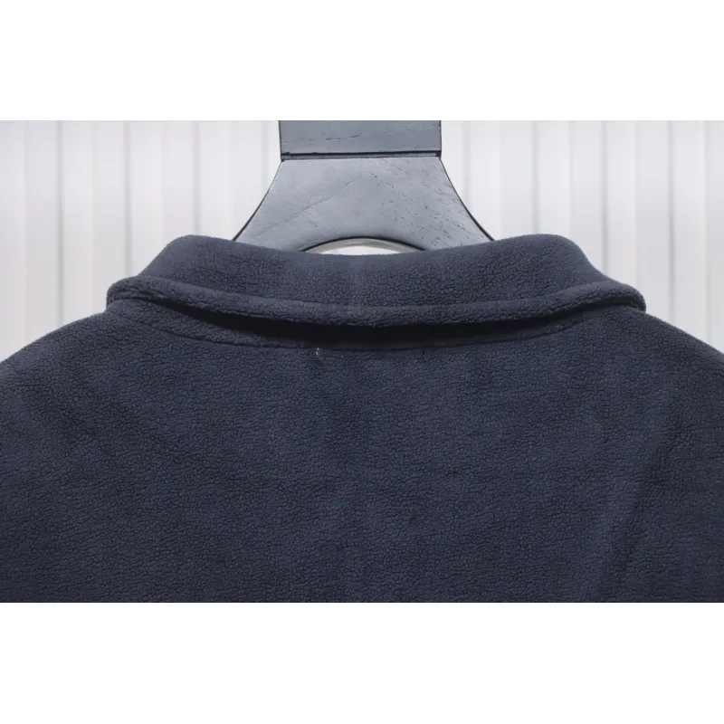 Moncler Grain Fleece Jacket Dark Blue
