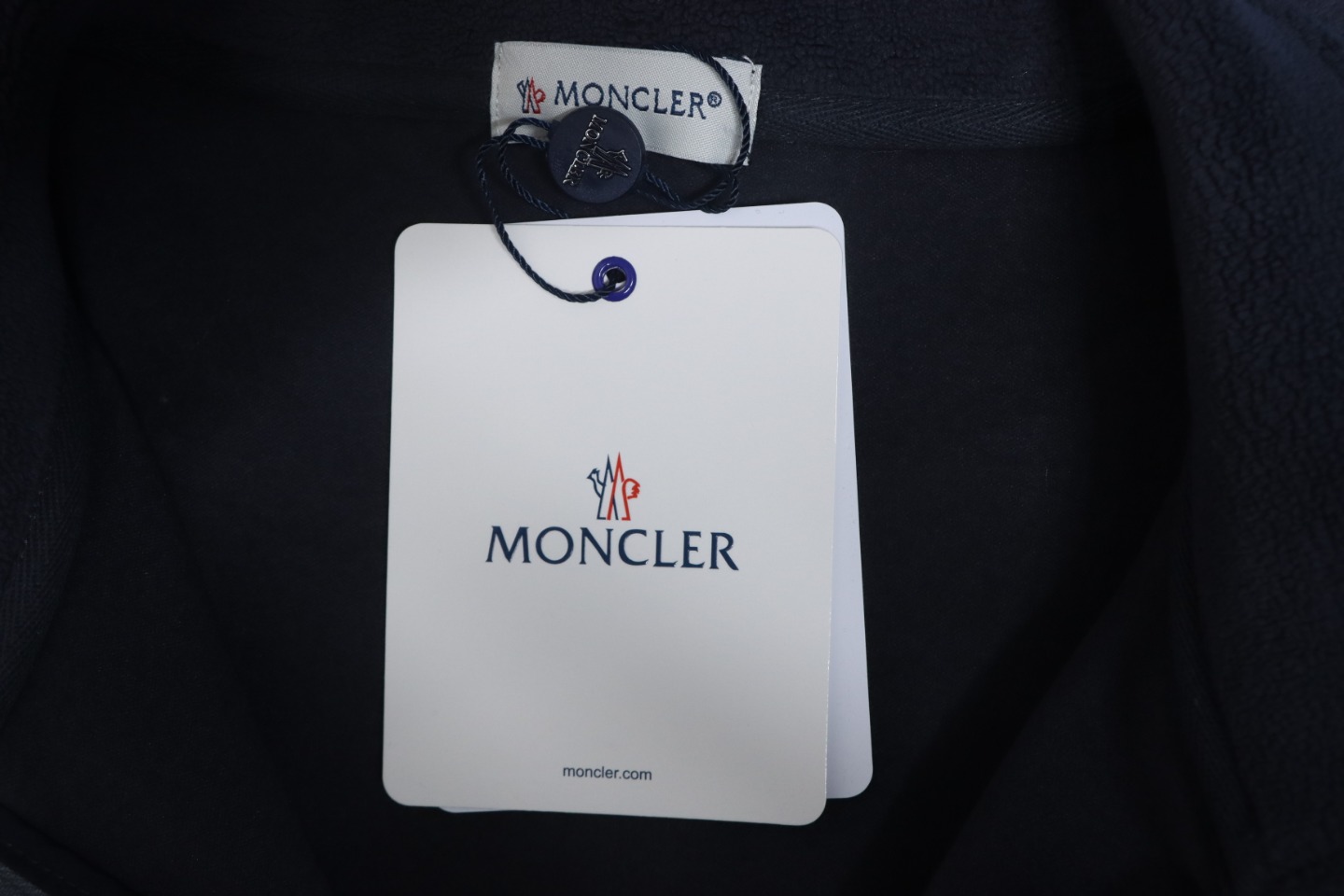 Moncler Grain Fleece Jacket Dark Blue