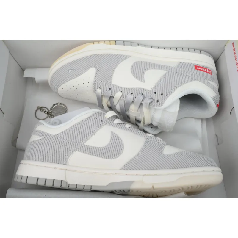 Nike Dunk Low White Core Velvet Hook FC1688-143