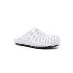 Marni Calfskin Fussbett Sabot White Leather With Rhinestones SBMS004601P639400W01