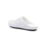 Marni Calfskin Fussbett Sabot White Leather With Rhinestones SBMS004601P639400W01