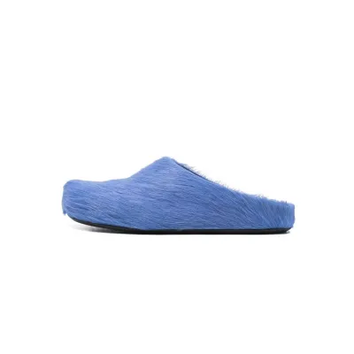 Marni Long-Hair Calfskin Fussbett Sabot Blue SBMR000600P412200B50 01