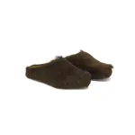 Marni Long-Hair Calfskin Fussbett Sabot Brown SBMS004601P412200M37