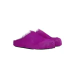 Marni Long-Hair Calfskin Fussbett Sabot Fuchsia SBMR000600P412200C57