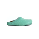 Marni Long-Hair Calfskin Fussbett Sabot Green SBMR000600P412200V38