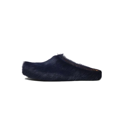 Marni Long-Hair Calfskin Fussbett Sabot Navy SBMR000600P412200B84 01
