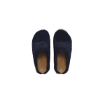 Marni Long-Hair Calfskin Fussbett Sabot Navy SBMR000600P412200B84