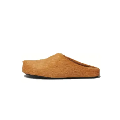 Marni Long-Hair Calfskin Fussbett Sabot Orange SBMR000600P412200R09 01