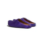Marni Long-Hair Calfskin Fussbett Sabot Purple SBMR000600P623600C74