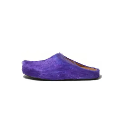 Marni Long-Hair Calfskin Fussbett Sabot Purple SBMR000600P623600C74 01