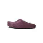 Marni Long-Hair Calfskin Fussbett Sabot Purple SBMS004601P412200C68