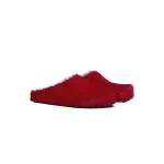 Marni Long-Hair Calfskin Fussbett Sabot Red SBMS004601P412200R66