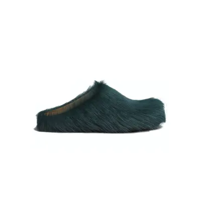 Marni Long-Hair Calfskin Fussbett Sabot Sea Green SBMR000600P412200V78 02