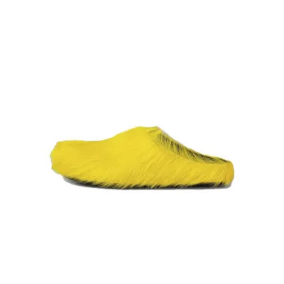 Marni Long-Hair Calfskin Fussbett Sabot Yellow SBMR000600P4122Z0565 01