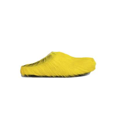 Marni Long-Hair Calfskin Fussbett Sabot Yellow SBMR000600P4122Z0565 02