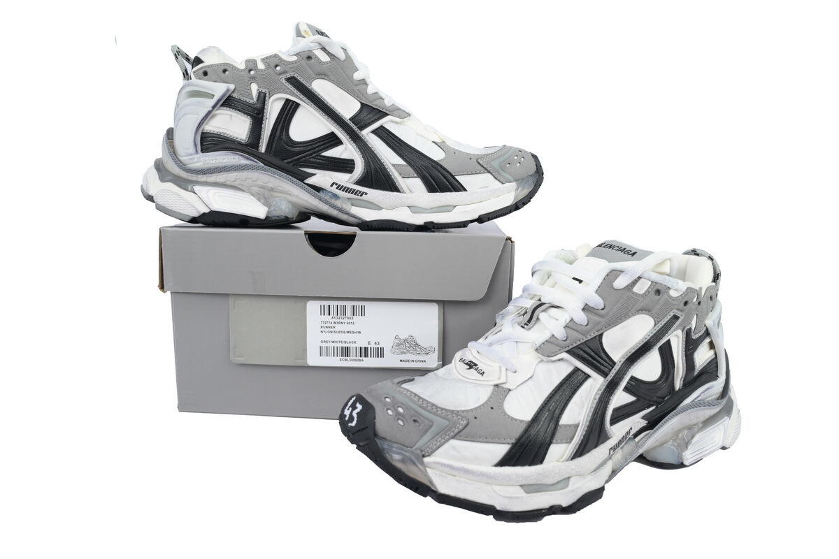 Balenciaga Runner Sneaker 'Grey White Black' 772774 W3RNY 9012