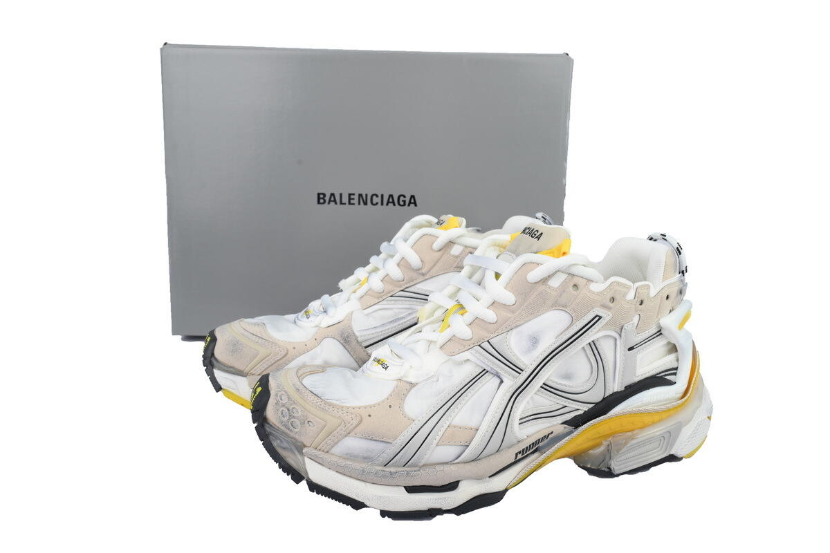 Balenciaga Runner Sneaker 'White Yellow' 772767 W3RNY 9170