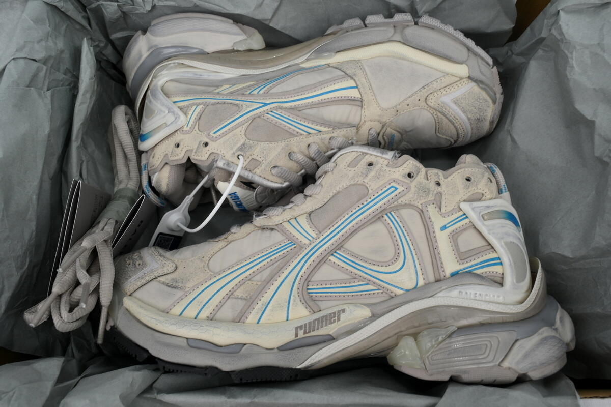 Balenciaga Runner Sneaker Brown Blue 772767 W3RNY 2240