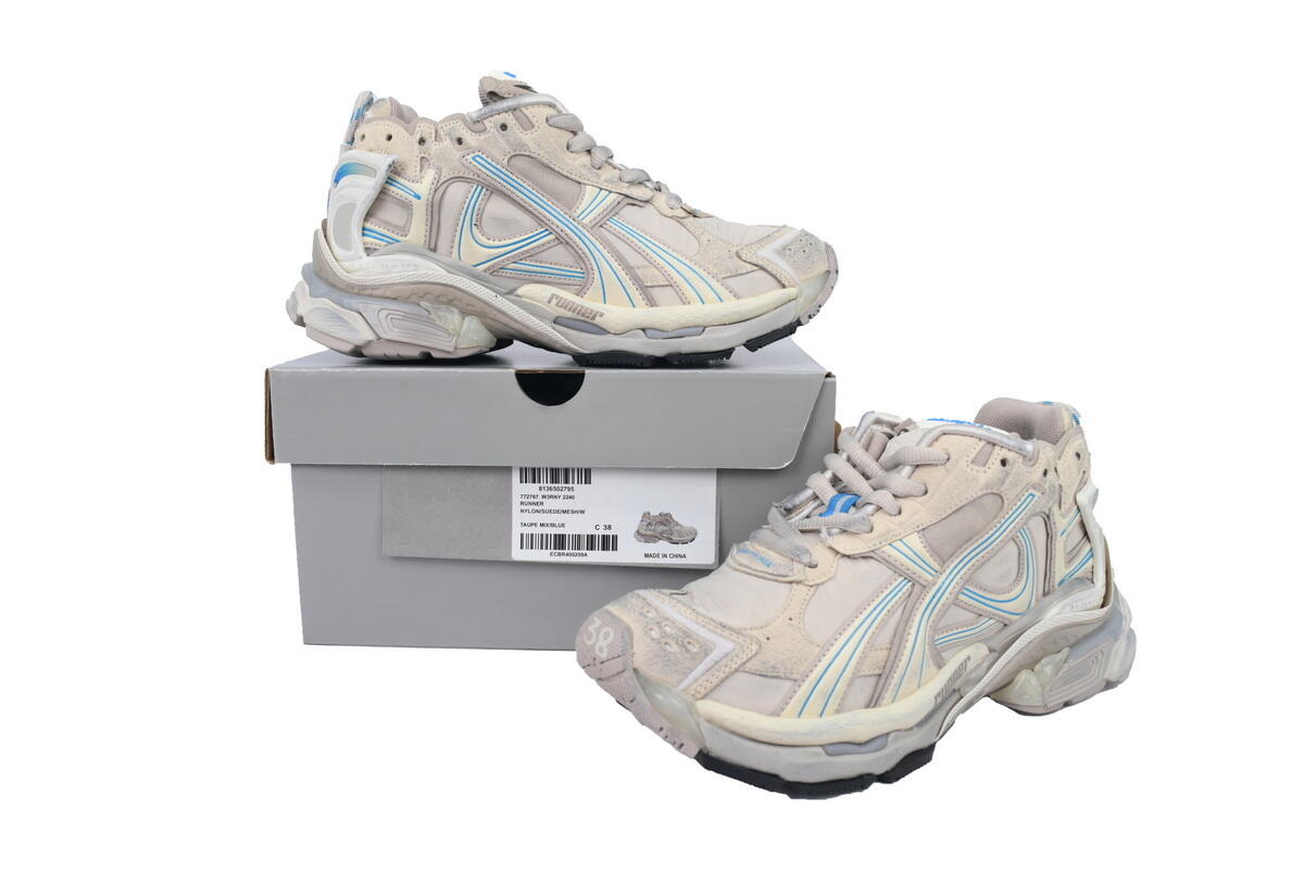 Balenciaga Runner Sneaker Brown Blue 772767 W3RNY 2240