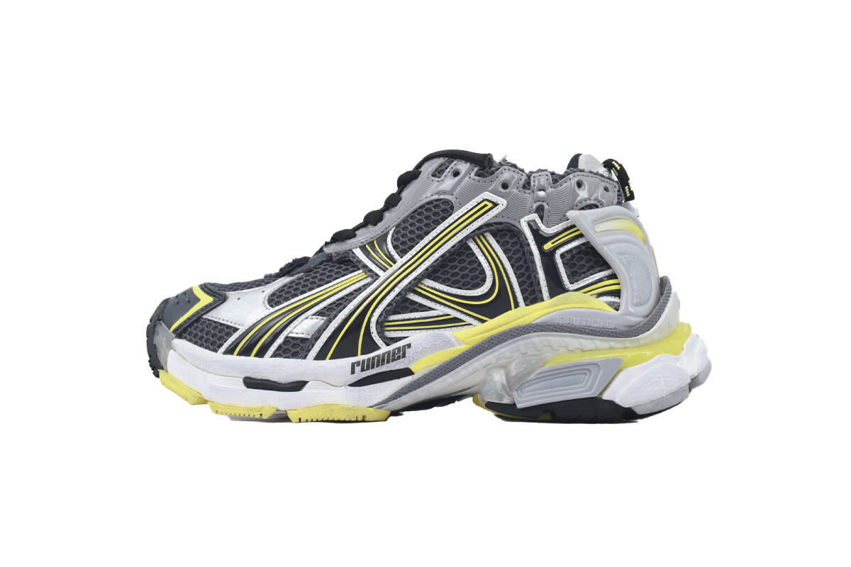 Balenciaga Runner Sneaker Grey Black Yellow 772767 W3RMU 1279