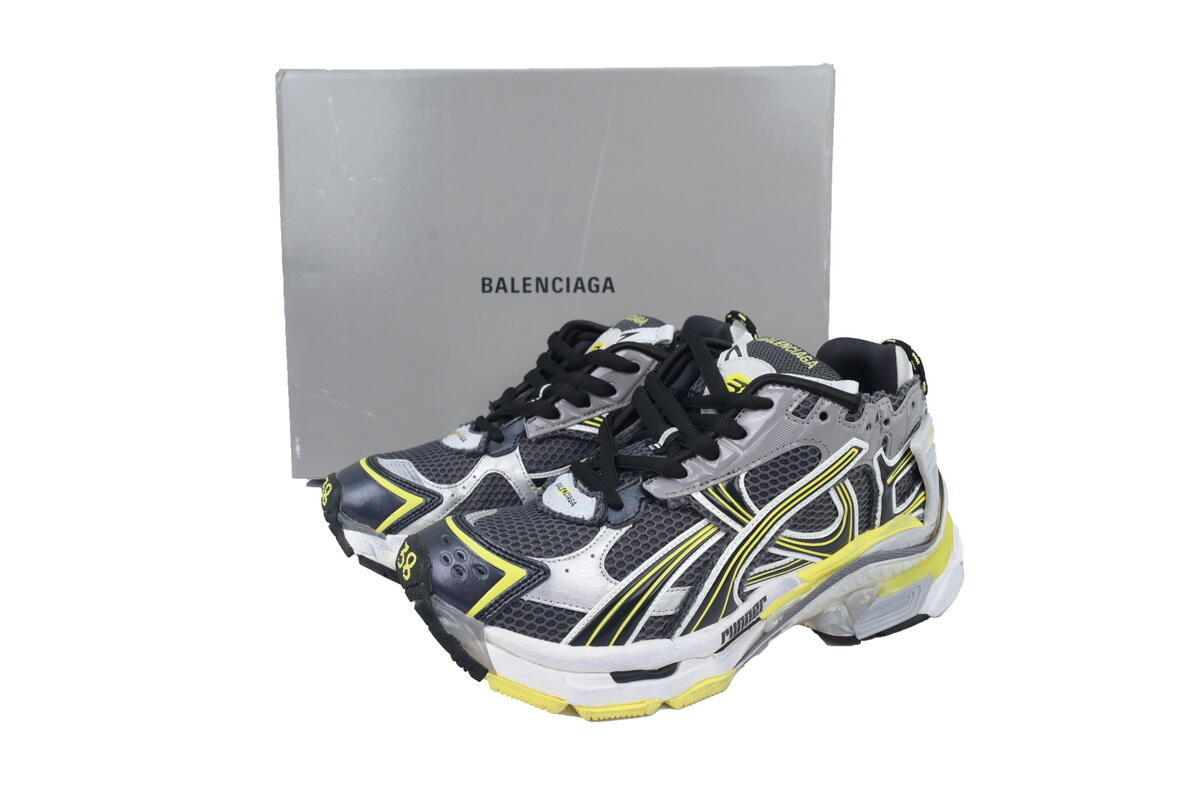 Balenciaga Runner Sneaker Grey Black Yellow 772767 W3RMU 1279