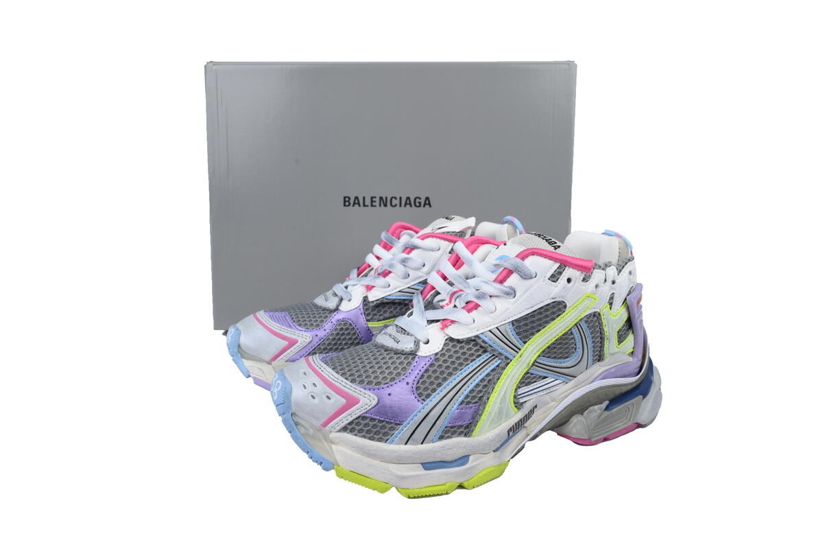 Balenciaga Runner Sneaker Pink Blue Purple 772767 W3RNY 0361